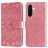 Mobigear Sunflower Samsung Galaxy A37 Hülle Klapphülle Geldbörse - Roségold