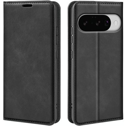 Mobigear Retro Slim Google Pixel 10 Hülle Klapphülle Geldbörse - Schwarz
