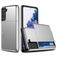 Mobigear Brushed Credit Card Slot Case Silver Samsung Galaxy S21