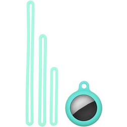 Mobigear Lanyard Apple AirTag Hülle Flexibles Silikon - Minze