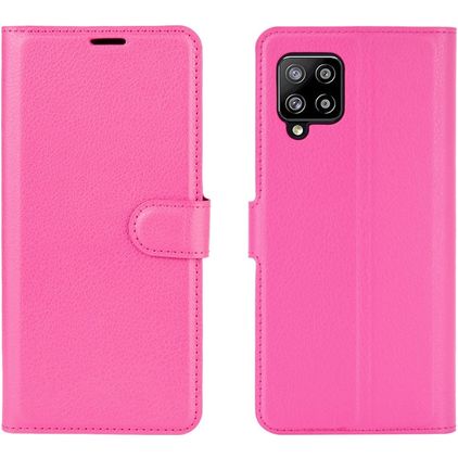 Mobigear Classic Samsung Galaxy A42 Hülle Klapphülle Geldbörse - Magenta