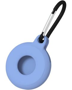 Mobigear Circle Key Apple AirTag Hülle Flexibles TPU Schlüsselanhänger - Denim Blue