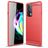 Mobigear Brushed Slim Motorola Edge 20 Hülle Flexibles TPU Backcover - Rot