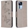 Mobigear Butterfly Xiaomi 12T Pro Hülle Klapphülle Geldbörse - Grau