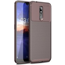 Mobigear Racing Nokia 3.2 Hülle Flexibles TPU Backcover - Braun