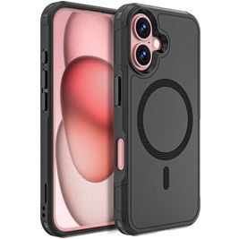 Mobigear Traveller iPhone 16 MagSafe Hülle Hardcase Backcover Stoßfest - Schwarz