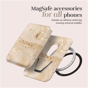MIO Kartenetui - 3 Karten - MagSafe Kompatibel - Gold