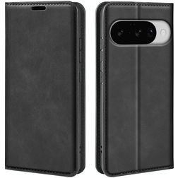 Mobigear Retro Slim Google Pixel 10 Hülle Klapphülle Geldbörse - Schwarz