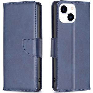 Mobigear Excellent iPhone 15 Hülle Klapphülle Geldbörse - Blau