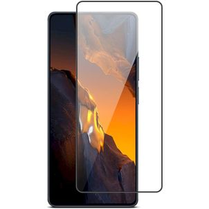 Mobigear Premium POCO F5 Panzerglas Gehärtetes Glas Displayschutz - Hüllenfreundlich - Schwarz