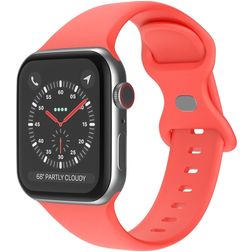 Mobigear Sport Dual Silikon Apple Watch Armband Drückerschließe - 49/46/45/44 mm - Koralle