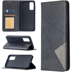 Mobigear Rhombus Slim Samsung Galaxy S20 FE Hülle Klapphülle - Schwarz