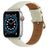 Mobigear Genova Leder Apple Watch Armband Dornschließe - 49/46/45/44 mm - Beige