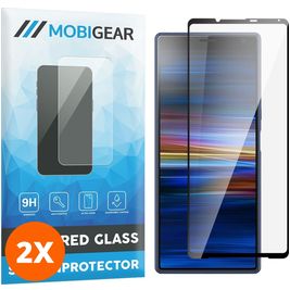 Mobigear Premium Sony Xperia 1 IV Panzerglas Gehärtetes Glas Displayschutz - Hüllenfreundlich - Schwarz (2er Pack)