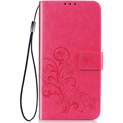 Mobigear Clover Huawei P40 Pro Hülle Klapphülle Geldbörse - Pink