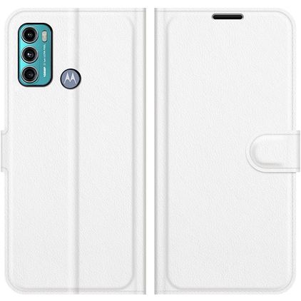 Mobigear Classic Motorola Moto G60 Hülle Klapphülle Geldbörse - Weiß