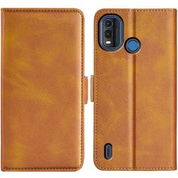 Mobigear Slim Magnet Nokia G11 Plus Hülle Klapphülle Geldbörse - Cognac