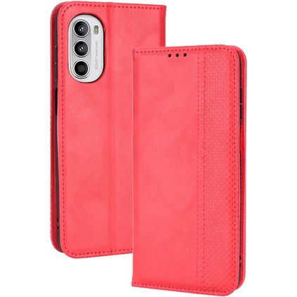 Mobigear Sensation Motorola Moto G52 Hülle Klapphülle Geldbörse - Rot