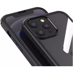 Valenta Full Cover iPhone 13 Pro Hülle Gehärtetes Glas Backcover Stoßfest - Schwarz