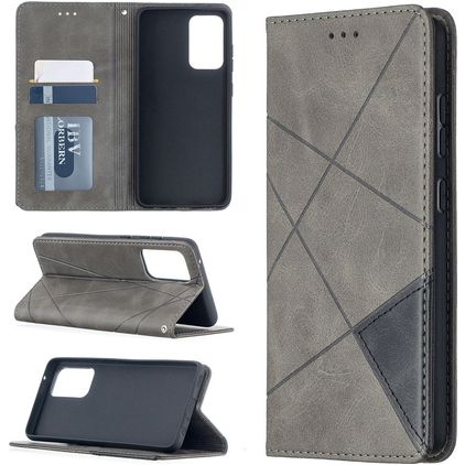 Mobigear Rhombus Slim Samsung Galaxy A52s 5G Hülle Klapphülle - Grau