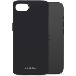 Mobilize Rubber Gelly iPhone 16e Hülle Flexibles TPU Backcover - Schwarz