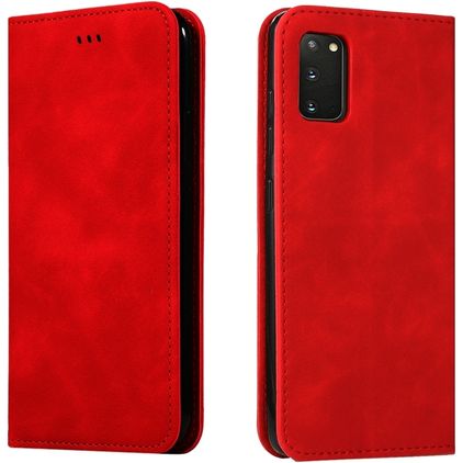Mobigear Retro Slim Samsung Galaxy S20 Hülle Klapphülle Geldbörse - Rot