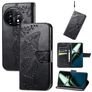 Mobigear Butterfly OnePlus 11 Hülle Klapphülle Geldbörse - Schwarz
