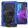 Mobigear SureGrip Xtreme iPad Pro 12.9 Zoll (2020) Hülle Kunststoff,Silikon Backcover + Stifthalter + Schulterträger + Ständer - Schwarz / Blau