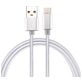 Mobigear Nylon USB-A auf USB-C Kabel 2 Meter - Silber