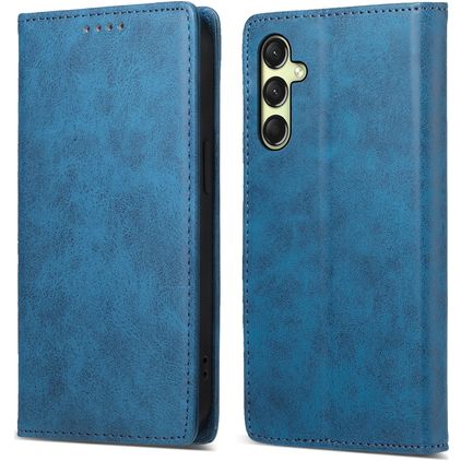 Mobigear Wallet Samsung Galaxy A17 Hülle Klapphülle Geldbörse - Blau