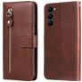 Mobigear Zipper Samsung Galaxy S23 Hülle Klapphülle Geldbörse - Braun