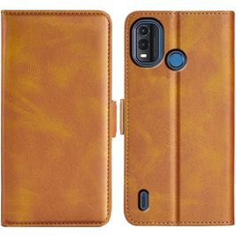 Mobigear Slim Magnet Nokia G11 Plus Hülle Klapphülle Geldbörse - Cognac