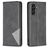 Mobigear Rhombus Slim Samsung Galaxy S25 FE Hülle Klapphülle - Schwarz