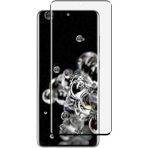 Mobigear Curved Samsung Galaxy S20 Ultra Panzerglas Gehärtetes Glas Displayschutz - Hüllenfreundlich - Schwarz