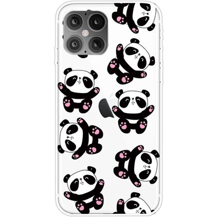Mobigear Design iPhone 12 Pro Max TPU (flexibel) Backcover - Panda
