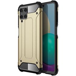 Mobigear Outdoor Samsung Galaxy A22 4G Hülle Hardcase Backcover Stoßfest - Gold