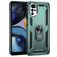 Mobigear Armor Ring Motorola Moto G22 Hülle Hardcase Backcover Stoßfest mit Ringhalter - Grün