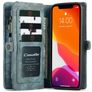 Caseme 008 iPhone 12 Mini Hülle Abnehmbare 2in1 Klapphülle Geldbörse - Blau