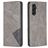 Mobigear Rhombus Slim Samsung Galaxy A35 Hülle Klapphülle - Grau