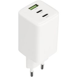 Mobiparts GaN Triple USB / USB-C Ladegerät Power Delivery 65W - Weiß