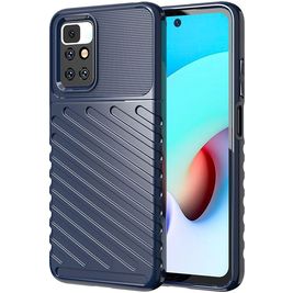 Mobigear Groove Xiaomi Redmi 10 4G Hülle Flexibles TPU Backcover - Blau