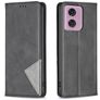 Mobigear Rhombus Slim Motorola Moto G24 Hülle Klapphülle - Schwarz