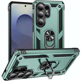 Mobigear Armor ring Samsung Galaxy S26 Ultra Hülle Hardcase Backcover Stoßfest mit Ringhalter - Grün