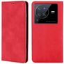 Mobigear Retro Slim Vivo X80 Pro Hülle Klapphülle Geldbörse - Rot
