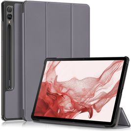 Mobigear Tri-Fold Samsung Galaxy Tab S9 Plus Hülle Klapphülle + Stifthalter - Grau