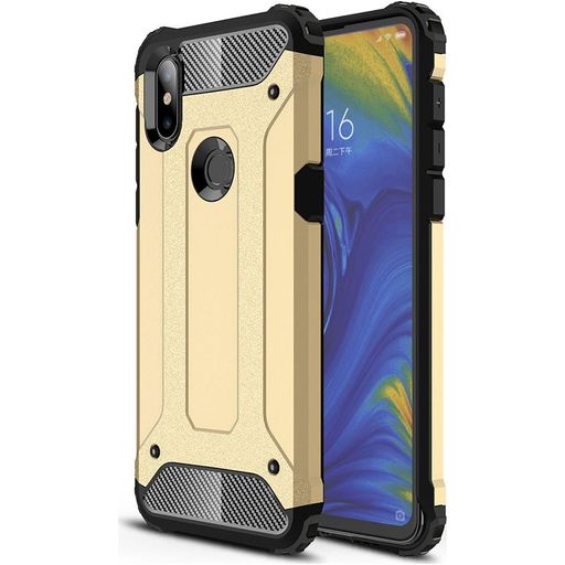 Mobigear Outdoor Xiaomi Mi Mix 3 Hülle Hardcase Backcover Stoßfest - Gold