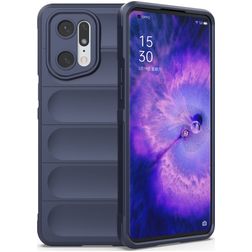 Mobigear Bumpy OPPO Find X5 Pro Hülle Flexibles TPU Backcover - Dunkelblau